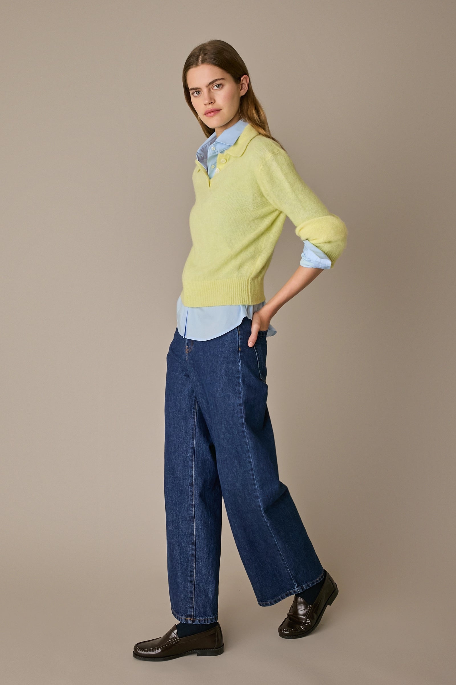 Polo in blend di alpaca