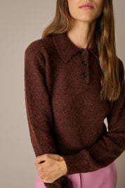 Polo in blend di alpaca