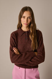 Polo in blend di alpaca