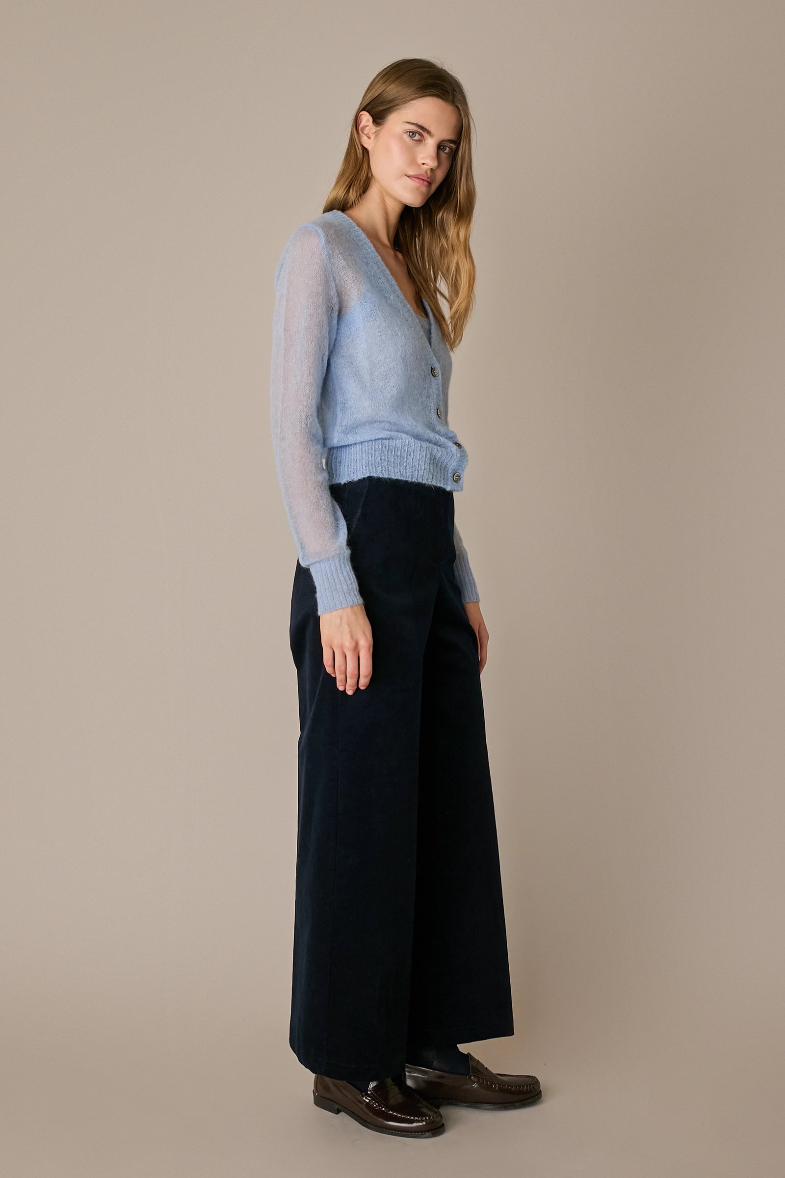 Alpaca and Mohair Cardigan and Tank Top Set