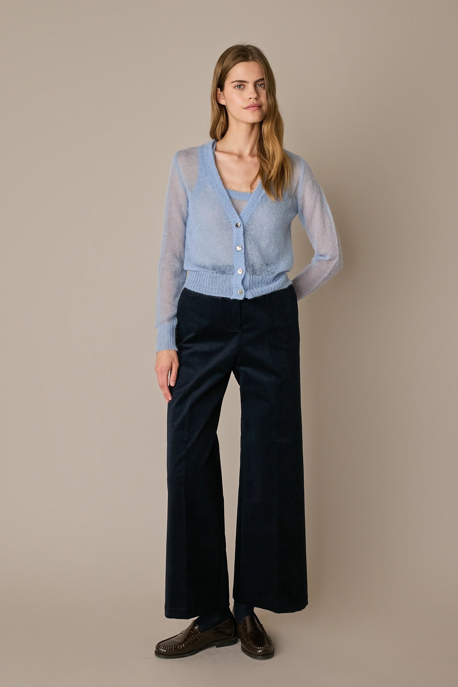 Alpaca and Mohair Cardigan and Tank Top Set