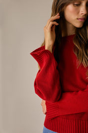 Maglia girocollo boxy