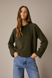 Maglia girocollo boxy