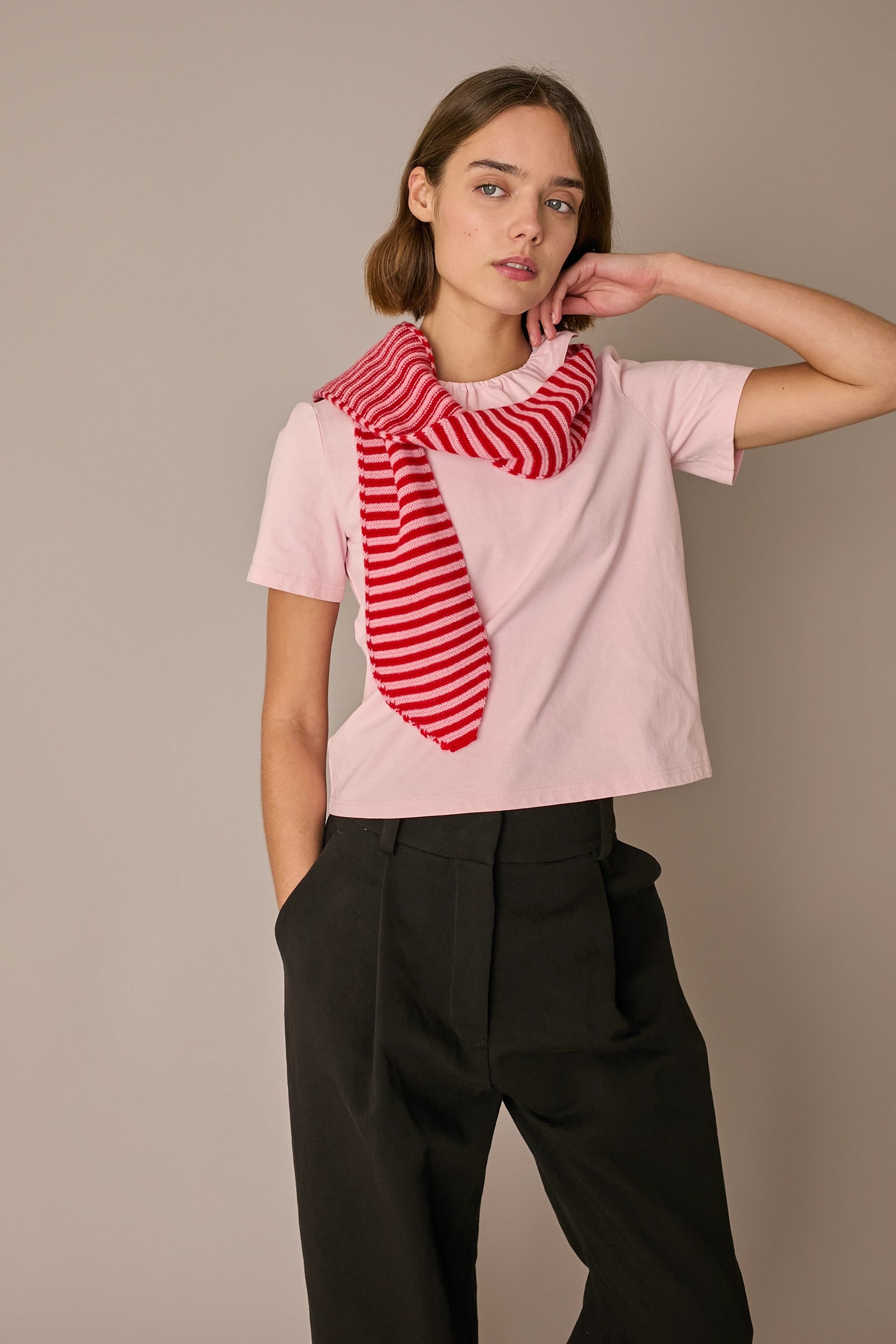 Sciarpa in cashmere a righe