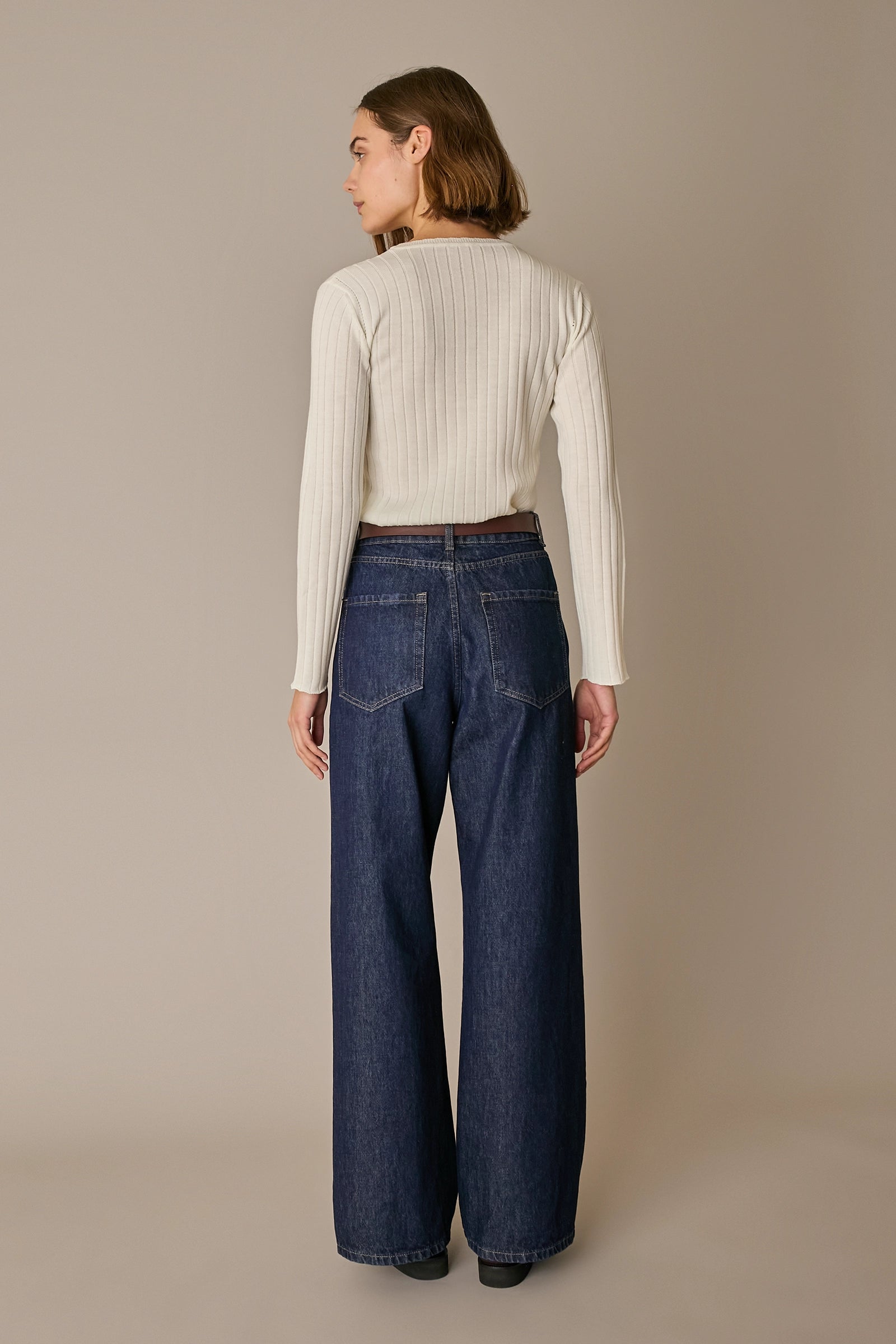 Fine virgin wool sweater with openwork details